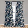 Ambesonne Garden Scene Curtains, Springtime Vibes Neutral Colors Boho Flowers Vintage Autumn Print, Window Treatments 2 Panel Set for Living Room Bedroom, Pair of – 28″ x 84″, Pale Khaki White Camel(Dark Sky Blue Dusk)