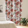 Ambesonne Garden Scene Curtains, Springtime Vibes Neutral Colors Boho Flowers Vintage Autumn Print, Window Treatments 2 Panel Set for Living Room Bedroom, Pair of – 28″ x 84″, Pale Khaki White Camel(Dark Pink Pale Grey)