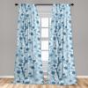 Ambesonne Garden Scene Curtains, Springtime Vibes Neutral Colors Boho Flowers Vintage Autumn Print, Window Treatments 2 Panel Set for Living Room Bedroom, Pair of – 28″ x 84″, Pale Khaki White Camel(Pale Blue Blue Grey)