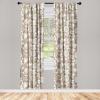 Ambesonne Garden Scene Curtains, Springtime Vibes Neutral Colors Boho Flowers Vintage Autumn Print, Window Treatments 2 Panel Set for Living Room Bedroom, Pair of – 28″ x 84″, Pale Khaki White Camel(Warm Taupe Off White)