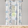 Ambesonne Garden Scene Curtains, Springtime Vibes Neutral Colors Boho Flowers Vintage Autumn Print, Window Treatments 2 Panel Set for Living Room Bedroom, Pair of – 28″ x 84″, Pale Khaki White Camel(Off White Ceil Blue)