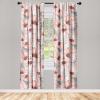 Ambesonne Garden Scene Curtains, Springtime Vibes Neutral Colors Boho Flowers Vintage Autumn Print, Window Treatments 2 Panel Set for Living Room Bedroom, Pair of – 28″ x 84″, Pale Khaki White Camel(Pale Grey Pale Pink Rose)