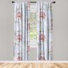 Ambesonne Garden Scene Curtains, Springtime Vibes Neutral Colors Boho Flowers Vintage Autumn Print, Window Treatments 2 Panel Set for Living Room Bedroom, Pair of – 28″ x 84″, Pale Khaki White Camel(Pale Sky Blue Pale Maroon)