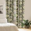 Ambesonne Garden Scene Curtains, Springtime Vibes Neutral Colors Boho Flowers Vintage Autumn Print, Window Treatments 2 Panel Set for Living Room Bedroom, Pair of – 28″ x 84″, Pale Khaki White Camel(Pistachio Green Off White)
