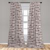 Ambesonne Garden Scene Curtains, Springtime Vibes Neutral Colors Boho Flowers Vintage Autumn Print, Window Treatments 2 Panel Set for Living Room Bedroom, Pair of – 28″ x 84″, Pale Khaki White Camel(Purple Grey and Eggshell)