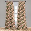 Ambesonne Garden Scene Curtains, Springtime Vibes Neutral Colors Boho Flowers Vintage Autumn Print, Window Treatments 2 Panel Set for Living Room Bedroom, Pair of – 28″ x 84″, Pale Khaki White Camel(Pale Olive Green Blush)