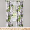 Ambesonne Garden Scene Curtains, Springtime Vibes Neutral Colors Boho Flowers Vintage Autumn Print, Window Treatments 2 Panel Set for Living Room Bedroom, Pair of – 28″ x 84″, Pale Khaki White Camel(Fern Green Pale Grey)