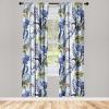 Ambesonne Garden Scene Curtains, Springtime Vibes Neutral Colors Boho Flowers Vintage Autumn Print, Window Treatments 2 Panel Set for Living Room Bedroom, Pair of – 28″ x 84″, Pale Khaki White Camel(Apple Green Dark Lavender)