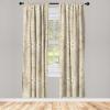 Ambesonne Garden Scene Curtains, Springtime Vibes Neutral Colors Boho Flowers Vintage Autumn Print, Window Treatments 2 Panel Set for Living Room Bedroom, Pair of – 28″ x 84″, Pale Khaki White Camel(Pale Khaki White Camel)