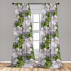 Ambesonne Garden Scene Curtains, Springtime Vibes Neutral Colors Boho Flowers Vintage Autumn Print, Window Treatments 2 Panel Set for Living Room Bedroom, Pair of – 28″ x 84″, Pale Khaki White Camel(Fern Green Pale Grey)