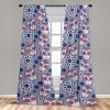 Ambesonne Garden Scene Curtains, Springtime Vibes Neutral Colors Boho Flowers Vintage Autumn Print, Window Treatments 2 Panel Set for Living Room Bedroom, Pair of – 28″ x 84″, Pale Khaki White Camel(Plum and Dark Lavender)