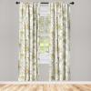 Ambesonne Garden Scene Curtains, Springtime Vibes Neutral Colors Boho Flowers Vintage Autumn Print, Window Treatments 2 Panel Set for Living Room Bedroom, Pair of – 28″ x 84″, Pale Khaki White Camel(Eggshell Reseda Green)