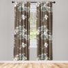 Ambesonne Garden Scene Curtains, Springtime Vibes Neutral Colors Boho Flowers Vintage Autumn Print, Window Treatments 2 Panel Set for Living Room Bedroom, Pair of – 28″ x 84″, Pale Khaki White Camel(Taupe Almond Green)