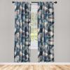 Ambesonne Garden Scene Curtains, Springtime Vibes Neutral Colors Boho Flowers Vintage Autumn Print, Window Treatments 2 Panel Set for Living Room Bedroom, Pair of – 28″ x 84″, Pale Khaki White Camel(Dark Sky Blue Dusk)