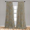 Ambesonne Garden Scene Curtains, Springtime Vibes Neutral Colors Boho Flowers Vintage Autumn Print, Window Treatments 2 Panel Set for Living Room Bedroom, Pair of – 28″ x 84″, Pale Khaki White Camel(Dark Mustard Amber)