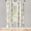 Ambesonne Garden Scene Curtains, Springtime Vibes Neutral Colors Boho Flowers Vintage Autumn Print, Window Treatments 2 Panel Set for Living Room Bedroom, Pair of – 28″ x 84″, Pale Khaki White Camel(Pale Khaki Pastel Brown)