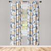 Ambesonne Garden Scene Curtains, Springtime Vibes Neutral Colors Boho Flowers Vintage Autumn Print, Window Treatments 2 Panel Set for Living Room Bedroom, Pair of – 28″ x 84″, Pale Khaki White Camel(Pale Sky Blue Pale Orange)