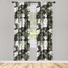 Ambesonne Garden Scene Curtains, Springtime Vibes Neutral Colors Boho Flowers Vintage Autumn Print, Window Treatments 2 Panel Set for Living Room Bedroom, Pair of – 28″ x 84″, Pale Khaki White Camel(White Pale Olive Green)