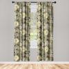 Ambesonne Garden Scene Curtains, Springtime Vibes Neutral Colors Boho Flowers Vintage Autumn Print, Window Treatments 2 Panel Set for Living Room Bedroom, Pair of – 28″ x 84″, Pale Khaki White Camel(Pistachio Green Off White)