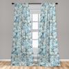 Ambesonne Garden Scene Curtains, Springtime Vibes Neutral Colors Boho Flowers Vintage Autumn Print, Window Treatments 2 Panel Set for Living Room Bedroom, Pair of – 28″ x 84″, Pale Khaki White Camel(Pale Azure Blue Pale Grey)