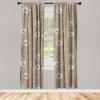 Ambesonne Garden Scene Curtains, Springtime Vibes Neutral Colors Boho Flowers Vintage Autumn Print, Window Treatments 2 Panel Set for Living Room Bedroom, Pair of – 28″ x 84″, Pale Khaki White Camel(Cocoa Pale Grey)