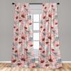 Ambesonne Garden Scene Curtains, Springtime Vibes Neutral Colors Boho Flowers Vintage Autumn Print, Window Treatments 2 Panel Set for Living Room Bedroom, Pair of – 28″ x 84″, Pale Khaki White Camel(Pale Grey Pale Pink Rose)