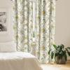Ambesonne Garden Scene Curtains, Springtime Vibes Neutral Colors Boho Flowers Vintage Autumn Print, Window Treatments 2 Panel Set for Living Room Bedroom, Pair of – 28″ x 84″, Pale Khaki White Camel(Eggshell Reseda Green)
