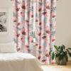 Ambesonne Garden Scene Curtains, Springtime Vibes Neutral Colors Boho Flowers Vintage Autumn Print, Window Treatments 2 Panel Set for Living Room Bedroom, Pair of – 28″ x 84″, Pale Khaki White Camel(Pale Grey Pale Pink Rose)