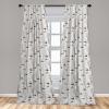 Ambesonne Giraffe Curtains, Animal Print with African Tree Cartoon Concept Nature Art on Neutral Stripes, Window Treatments 2 Panel Set for Living Room Bedroom, Pair of – 28″ x 63″, Green Camel Tan(Brown Eggshell and Pale Grey)