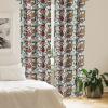 Ambesonne Giraffe Curtains, Animal Print with African Tree Cartoon Concept Nature Art on Neutral Stripes, Window Treatments 2 Panel Set for Living Room Bedroom, Pair of – 28″ x 63″, Green Camel Tan(Soft Blue and Multicolor)