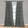 Ambesonne Giraffe Curtains, Animal Print with African Tree Cartoon Concept Nature Art on Neutral Stripes, Window Treatments 2 Panel Set for Living Room Bedroom, Pair of – 28″ x 63″, Green Camel Tan(Teal Salmon and Turquoise)