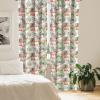 Ambesonne Giraffe Curtains, Animal Print with African Tree Cartoon Concept Nature Art on Neutral Stripes, Window Treatments 2 Panel Set for Living Room Bedroom, Pair of – 28″ x 63″, Green Camel Tan(Coral Olive Green White)