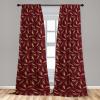 Ambesonne Giraffe Curtains, Animal Print with African Tree Cartoon Concept Nature Art on Neutral Stripes, Window Treatments 2 Panel Set for Living Room Bedroom, Pair of – 28″ x 63″, Green Camel Tan(Burgundy Mustard and Green)