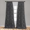 Ambesonne Giraffe Curtains, Animal Print with African Tree Cartoon Concept Nature Art on Neutral Stripes, Window Treatments 2 Panel Set for Living Room Bedroom, Pair of – 28″ x 63″, Green Camel Tan(Blue Rose Dark Blue Grey)