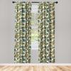 Ambesonne Giraffe Curtains, Animal Print with African Tree Cartoon Concept Nature Art on Neutral Stripes, Window Treatments 2 Panel Set for Living Room Bedroom, Pair of – 28″ x 63″, Green Camel Tan(Hunter Green and Earth Yellow)