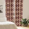Ambesonne Giraffe Curtains, Animal Print with African Tree Cartoon Concept Nature Art on Neutral Stripes, Window Treatments 2 Panel Set for Living Room Bedroom, Pair of – 28″ x 63″, Green Camel Tan(Maroon Sand Brown)