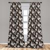 Ambesonne Giraffe Curtains, Animal Print with African Tree Cartoon Concept Nature Art on Neutral Stripes, Window Treatments 2 Panel Set for Living Room Bedroom, Pair of – 28″ x 63″, Green Camel Tan(Charcoal Grey and Umber)