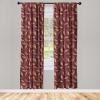 Ambesonne Giraffe Curtains, Animal Print with African Tree Cartoon Concept Nature Art on Neutral Stripes, Window Treatments 2 Panel Set for Living Room Bedroom, Pair of – 28″ x 63″, Green Camel Tan(Burgundy Mustard and Green)