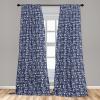 Ambesonne Giraffe Curtains, Animal Print with African Tree Cartoon Concept Nature Art on Neutral Stripes, Window Treatments 2 Panel Set for Living Room Bedroom, Pair of – 28″ x 63″, Green Camel Tan(Indigo and White)