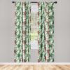 Ambesonne Giraffe Curtains, Animal Print with African Tree Cartoon Concept Nature Art on Neutral Stripes, Window Treatments 2 Panel Set for Living Room Bedroom, Pair of – 28″ x 63″, Green Camel Tan(Fern Green and Dark Pink)