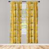 Ambesonne Giraffe Curtains, Animal Print with African Tree Cartoon Concept Nature Art on Neutral Stripes, Window Treatments 2 Panel Set for Living Room Bedroom, Pair of – 28″ x 63″, Green Camel Tan(Marigold Black and Beige)
