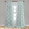 Ambesonne Giraffe Curtains, Animal Print with African Tree Cartoon Concept Nature Art on Neutral Stripes, Window Treatments 2 Panel Set for Living Room Bedroom, Pair of – 28″ x 63″, Green Camel Tan(Mint Green Indigo and Rose)