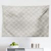 Ambesonne Grey Plaid Tapestry, Scandinavian Tartan Pattern Plain and Neutral Repeated Illustration, Fabric Wall Hanging Decor for Bedroom Living Room Dorm, 28″ X 23″, Pearl and Eggshell(Pearl and Eggshell)