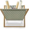 Ambesonne I Love You Magazine and Book Holder, Romance Pattern with Heart Forms and Love Words Valentines Couples Theme, Floor Rack Decor for Interior of Home & Office, 22″ x 19″, Magenta Dark Grey(Pale Green Red Ivory)