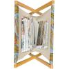 Ambesonne I Love You Magazine and Book Holder, Romance Pattern with Heart Forms and Love Words Valentines Couples Theme, Floor Rack Decor for Interior of Home & Office, 22″ x 19″, Magenta Dark Grey(Orange Yellow Pale Blue)