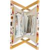 Ambesonne I Love You Magazine and Book Holder, Romance Pattern with Heart Forms and Love Words Valentines Couples Theme, Floor Rack Decor for Interior of Home & Office, 22″ x 19″, Magenta Dark Grey(Orange Red Brown)