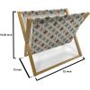 Ambesonne I Love You Magazine and Book Holder, Romance Pattern with Heart Forms and Love Words Valentines Couples Theme, Floor Rack Decor for Interior of Home & Office, 22″ x 19″, Magenta Dark Grey(Tan Brown Sage Green)