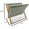 Ambesonne I Love You Magazine and Book Holder, Romance Pattern with Heart Forms and Love Words Valentines Couples Theme, Floor Rack Decor for Interior of Home & Office, 22″ x 19″, Magenta Dark Grey(Pistachio Green Tan)