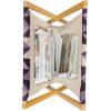 Ambesonne I Love You Magazine and Book Holder, Romance Pattern with Heart Forms and Love Words Valentines Couples Theme, Floor Rack Decor for Interior of Home & Office, 22″ x 19″, Magenta Dark Grey(Dark Purple Lilac)