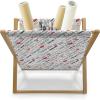 Ambesonne I Love You Magazine and Book Holder, Romance Pattern with Heart Forms and Love Words Valentines Couples Theme, Floor Rack Decor for Interior of Home & Office, 22″ x 19″, Magenta Dark Grey(Red White Black)